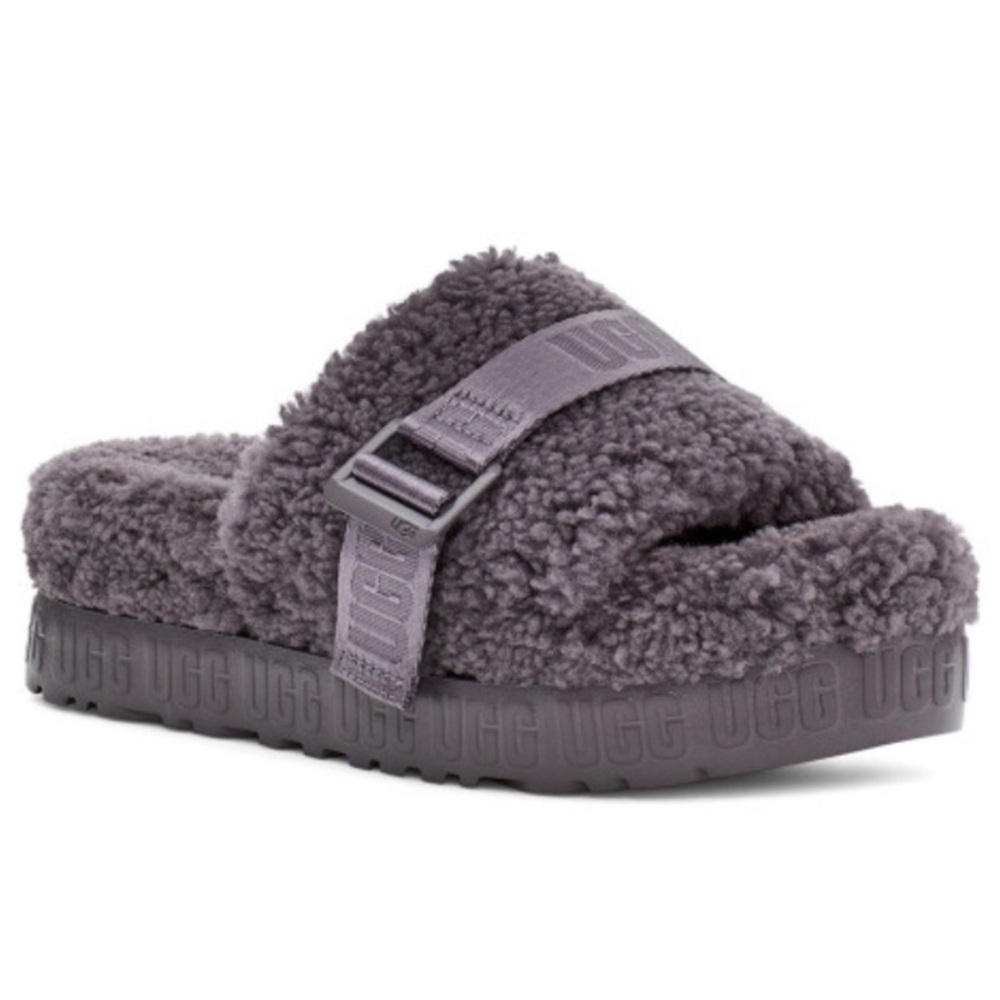 UGG fluffita platform slides